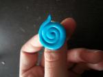 Bague réglisse turquoise - Miniature