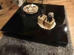 Table basse brillant noir 95x95 cm - Miniature