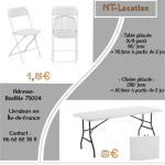 Location chaise pliante et table pliante - Miniature