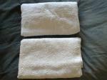 2 grands draps de bain blancs - Miniature