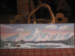 Peinture a l'huile sur toile le lac blanc signée joakyel - Miniature